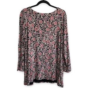 J. Jill Long Sleeve Paisley Print Tunic